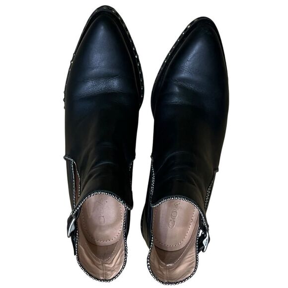 Coach Black Ankle Boots with Silver Accents - Picture 7 of 12